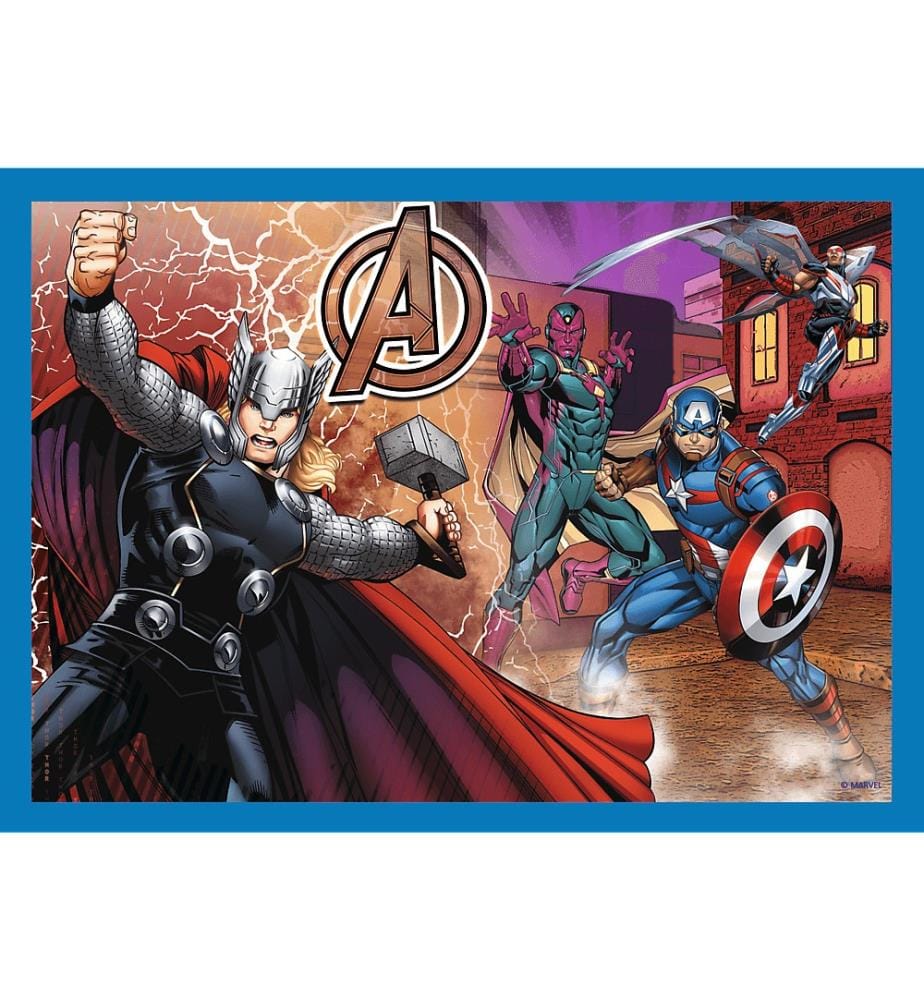 Avengers - Courageux Héros - Puzzles 4 En 1 - 4Ans+