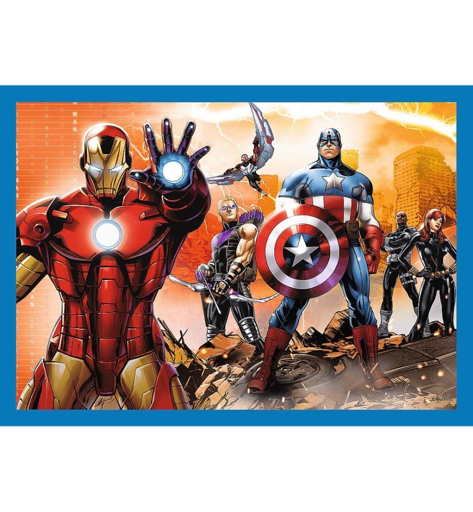 Avengers - Courageux Héros - Puzzles 4 En 1 - 4Ans+