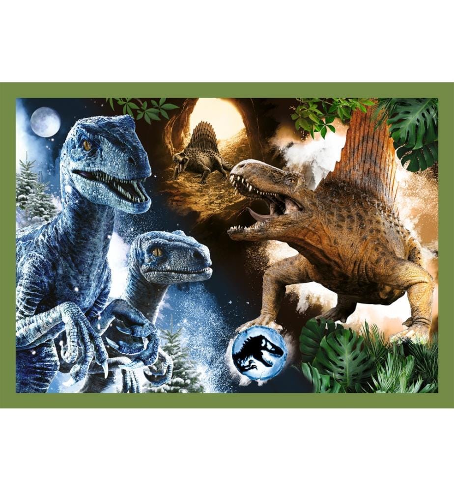 JURASSIC WORLD Die bedrohlichen Dinosaurier - 4-in-1-Puzzle (35, 48, 54, 70) - 4 JAHRE +