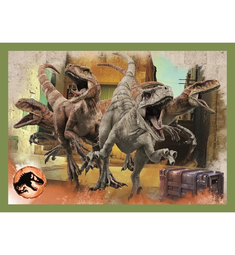 JURASSIC WORLD Die bedrohlichen Dinosaurier - 4-in-1-Puzzle (35, 48, 54, 70) - 4 JAHRE +