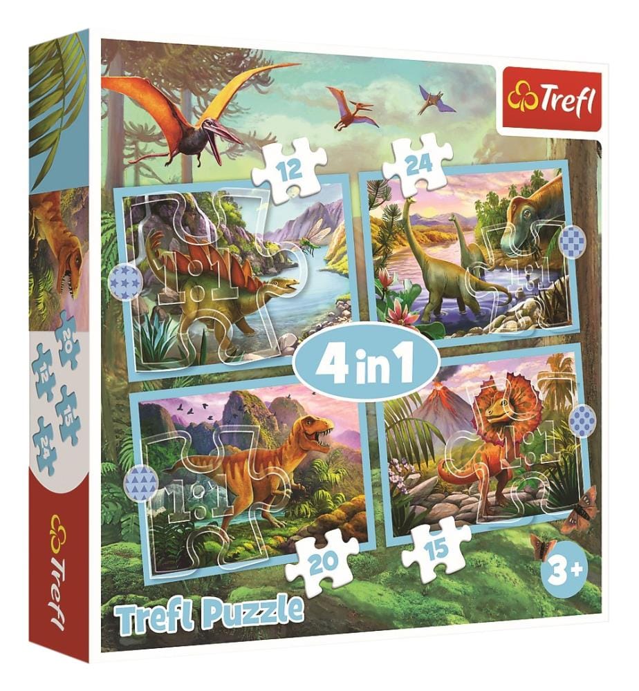 DINOSAURES - 4 in 1 Puzzles - 4ANS+