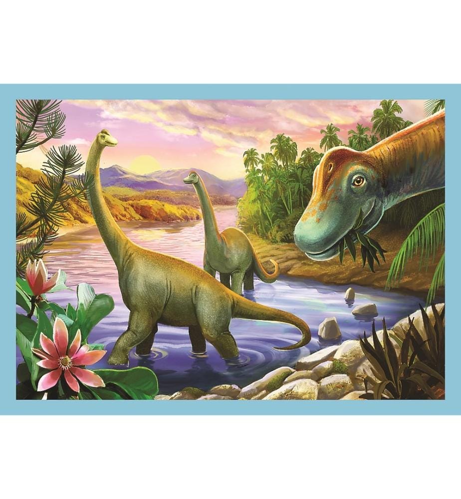 DINOSAURES - 4 in 1 Puzzles - 4ANS+