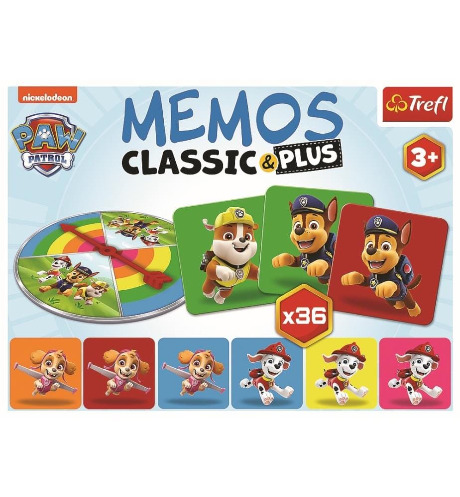 MEMOS KLASSIK & PLUS Pat'Patrouille - 36 Karten 6x6cm + Rad + Anleitung