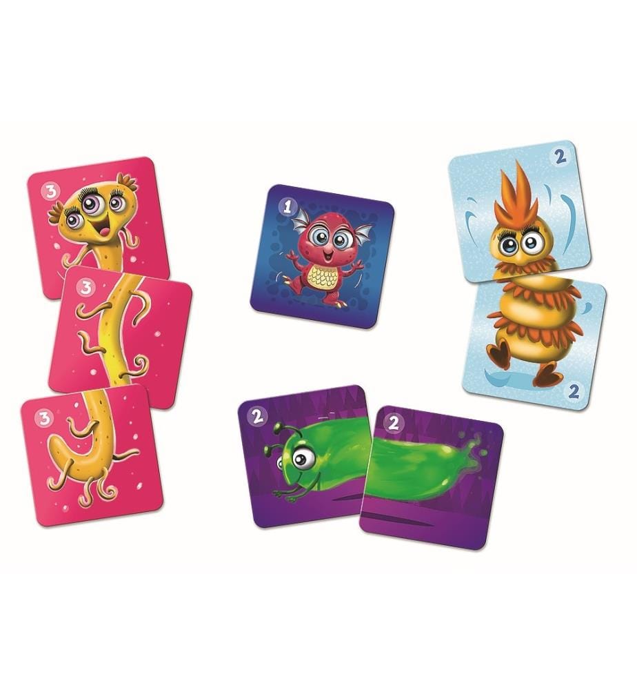 MEMOS KLASSIK & PLUS Niedliche Monster - 36 Karten 6x6cm + Anleitung