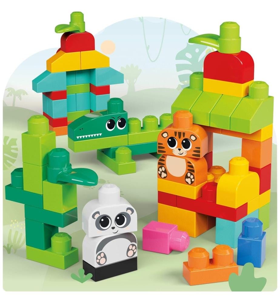 Fisher-Price MEGA BLOKS Pie Pads Set aus Blöcken (250 Elemente) und 1 wiederverwendbare Tasche,