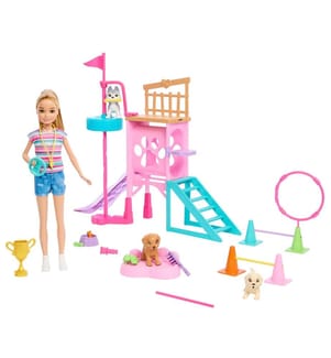 MATTEL Barbie-Puppe und Hindernisparcours-Set