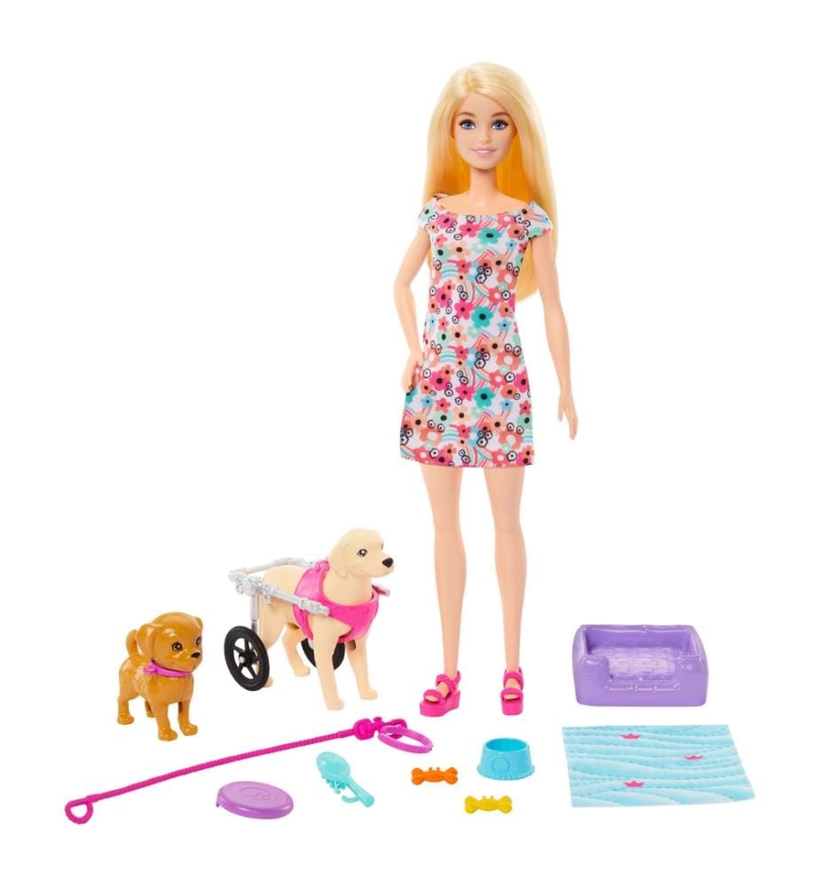 Barbie Schreitender Hund mit Rollstuhl