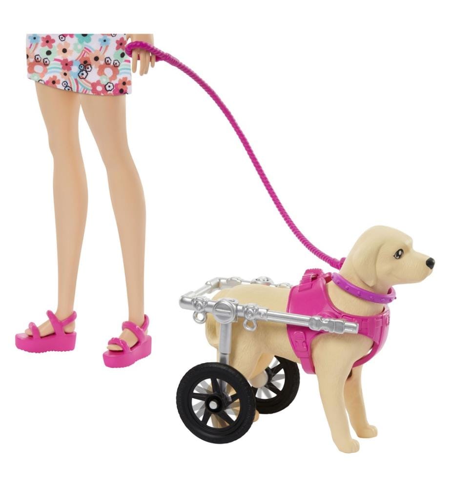 Barbie Schreitender Hund mit Rollstuhl