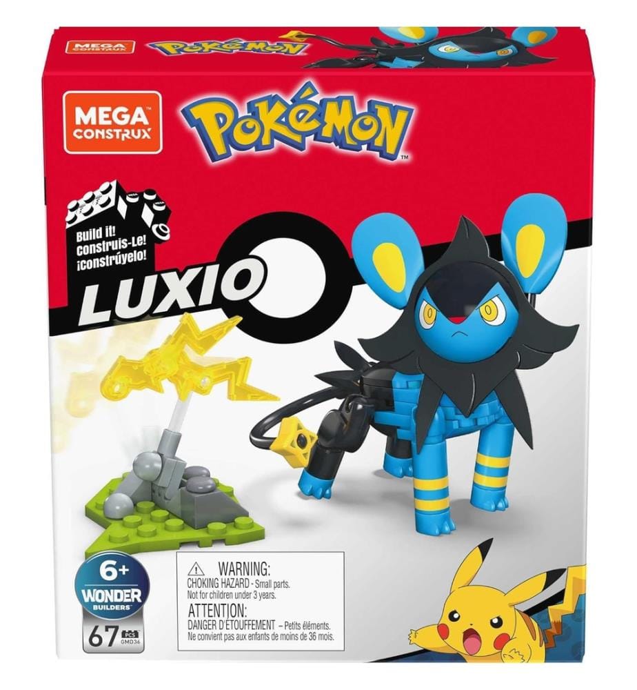 MATTEL MEGA BAUEN Pokémon Power Luxio zum Bauen 67 Stück - -