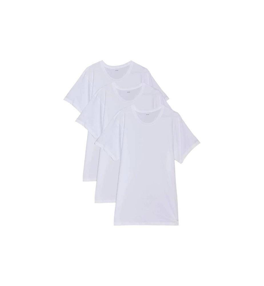 Calvin Klein Sous-vêtements T-shirt Col rond manches courtes 3Pk Blanc, XL