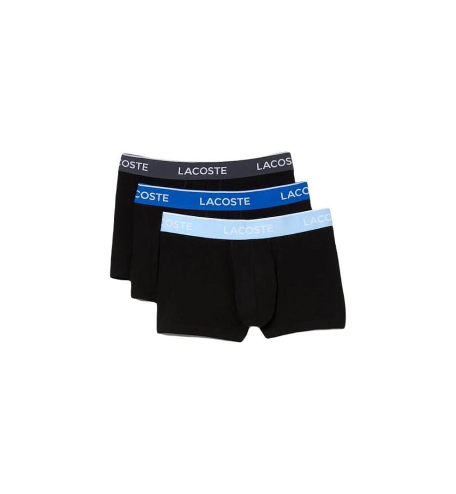 Lacoste Boxershort 3er Pack Schwarz/Dunkelblau, M
