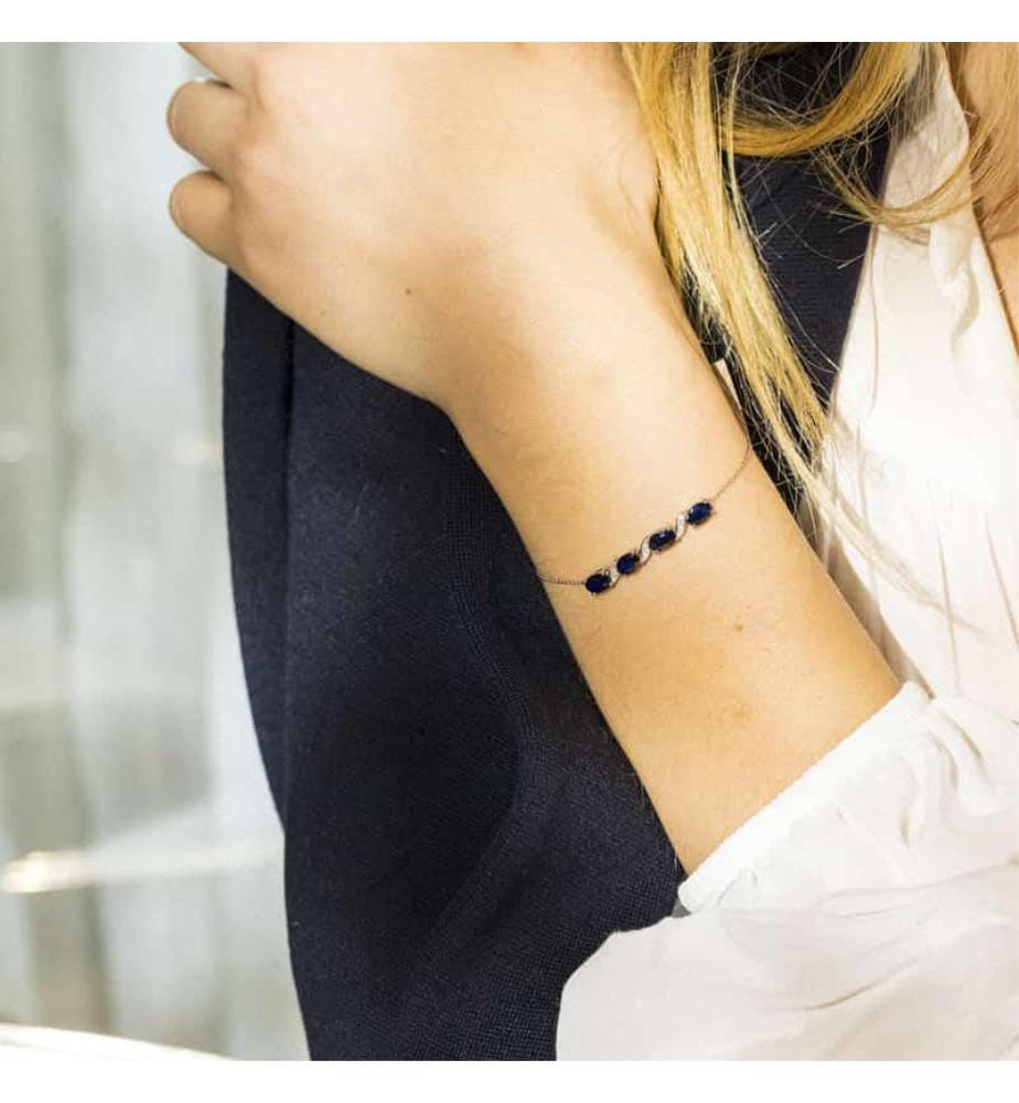Baru-Armband – Weissgold