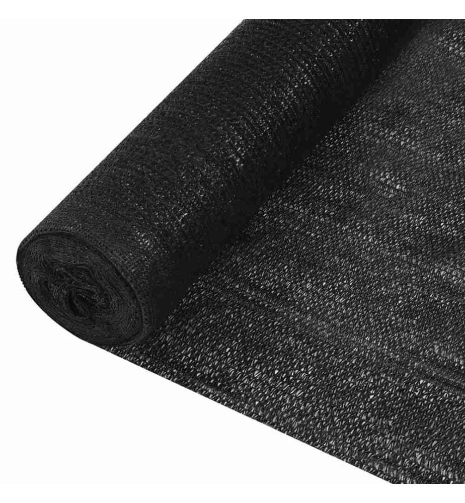 Filet brise-vue Noir 2x50 m PEHD 150 g/m²