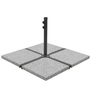 Schirm-Gewichtsplatten 4 Stk. Quadratisch Grau Granit 100 kg