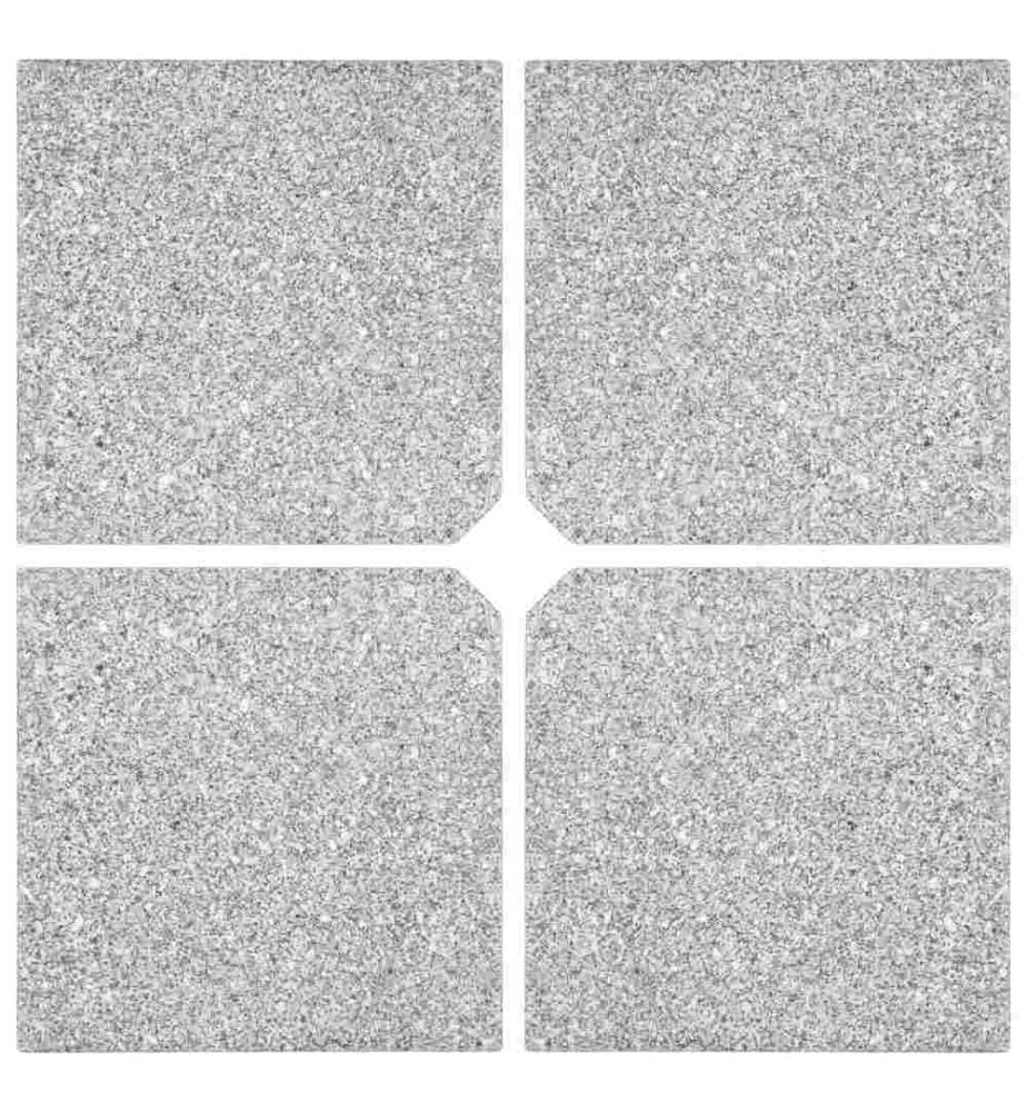 Schirm-Gewichtsplatten 4 Stk. Quadratisch Grau Granit 100 kg