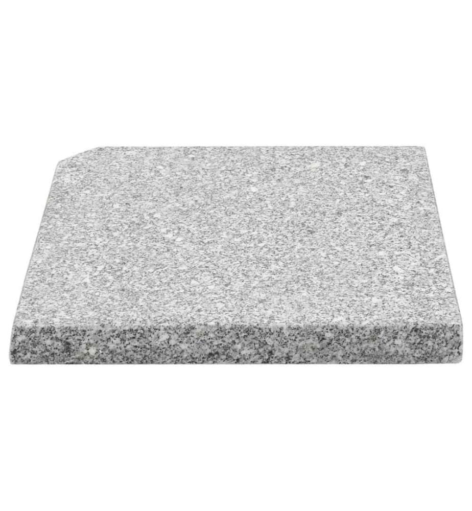 Schirm-Gewichtsplatten 4 Stk. Quadratisch Grau Granit 100 kg