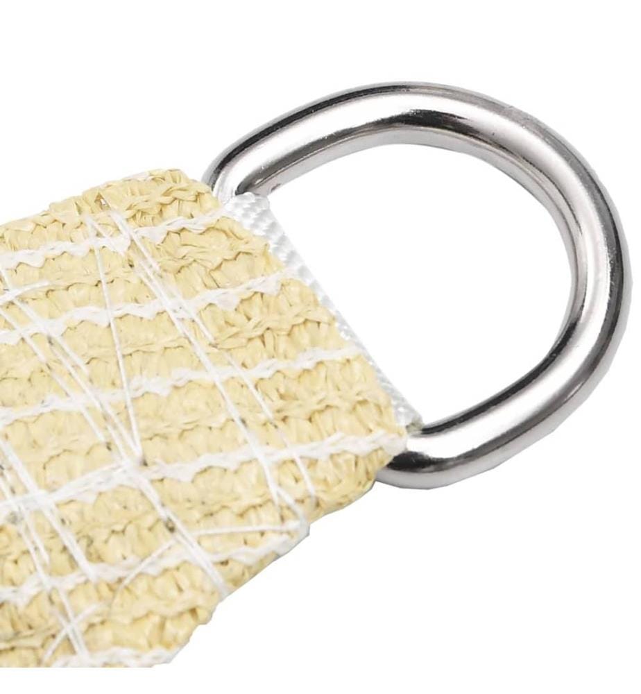 Sonnensegel 160 g/m² Beige 3,5x3,5x4,9 m HDPE