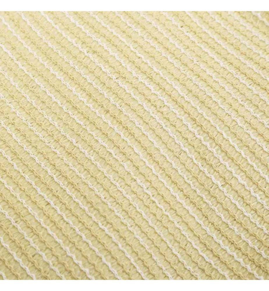 Sonnensegel 160 g/m² Beige 3,5x3,5x4,9 m HDPE