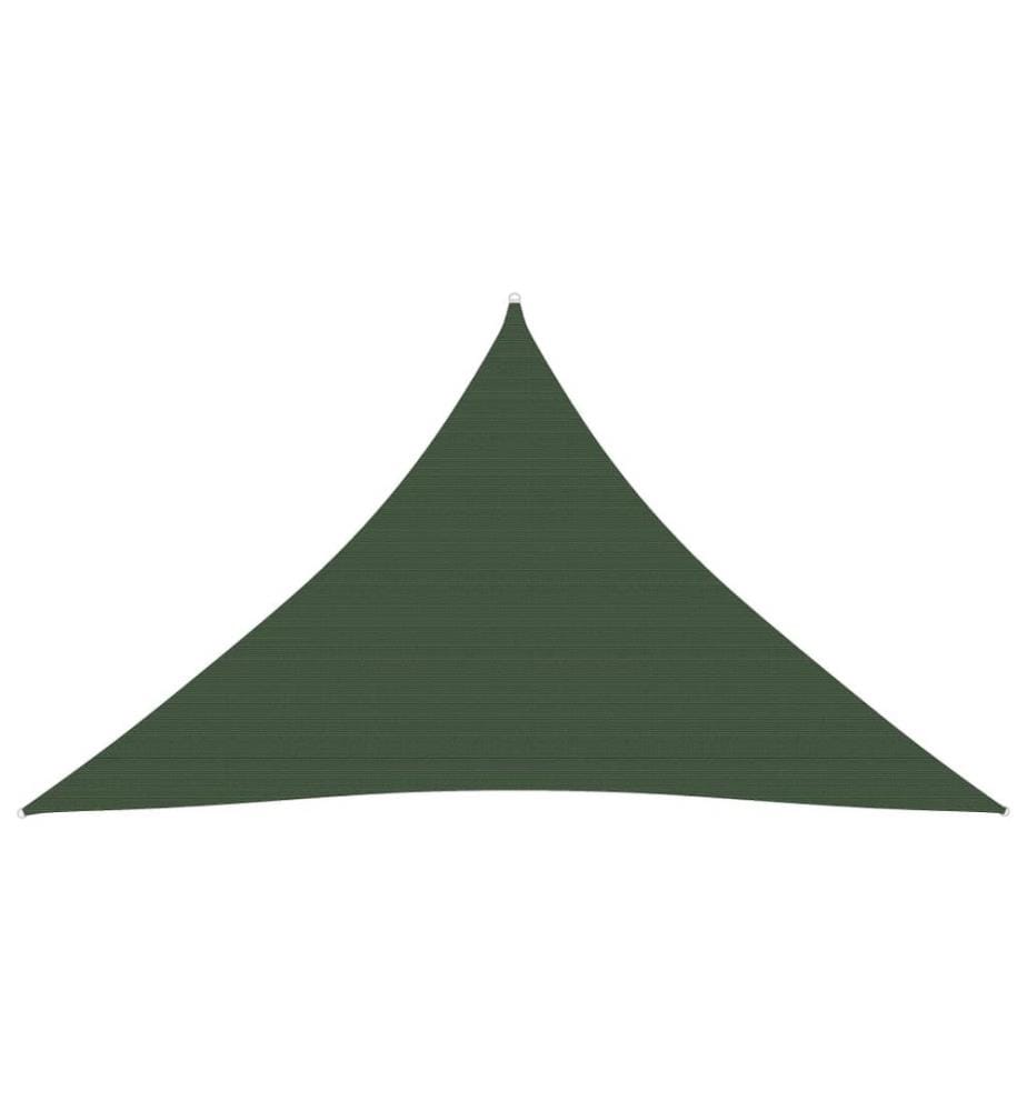 Sonnensegel 160 g/m² Dunkelgrün 3,5x3,5x4,9 m HDPE
