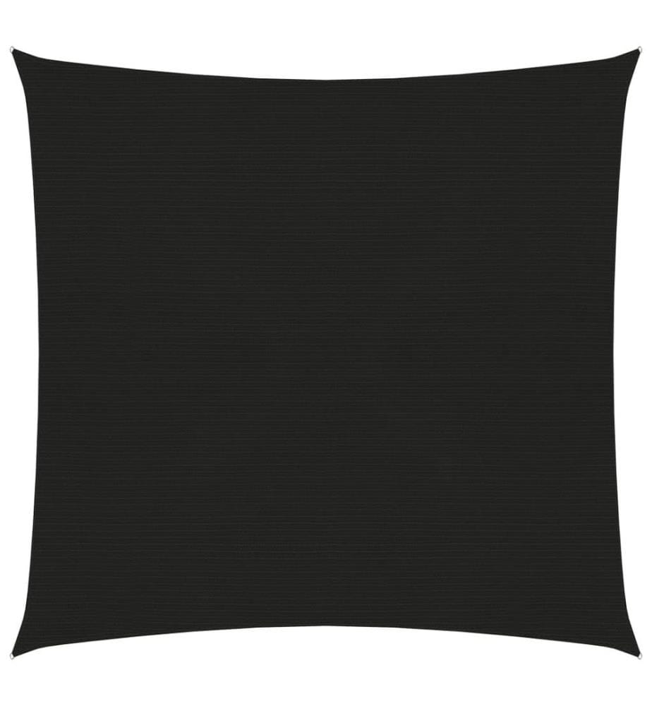 Sonnensegel 160 g/m² Schwarz 4,5x4,5 m HDPE