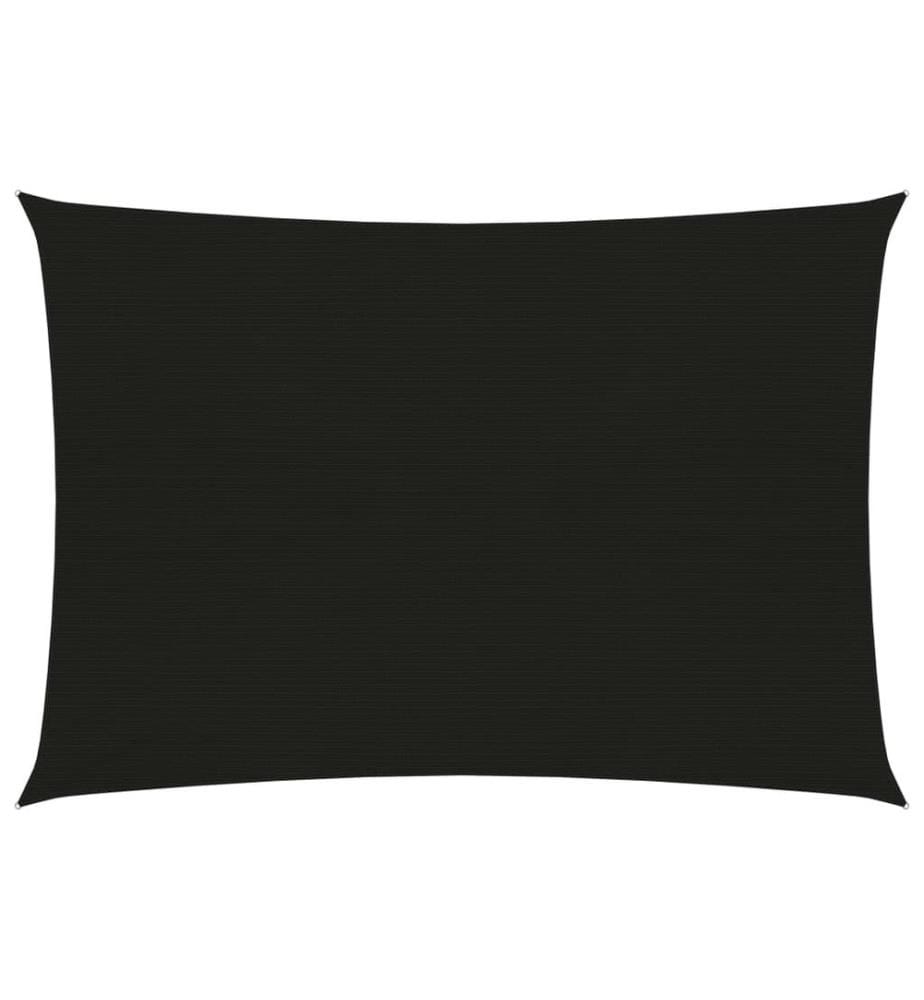 Sonnensegel 160 g/m² Schwarz 2,5x4 m HDPE