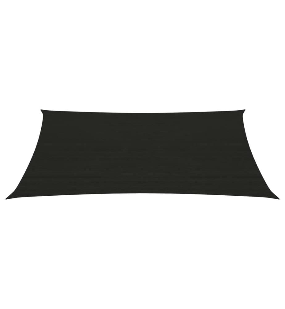 Sonnensegel 160 g/m² Schwarz 2,5x4 m HDPE