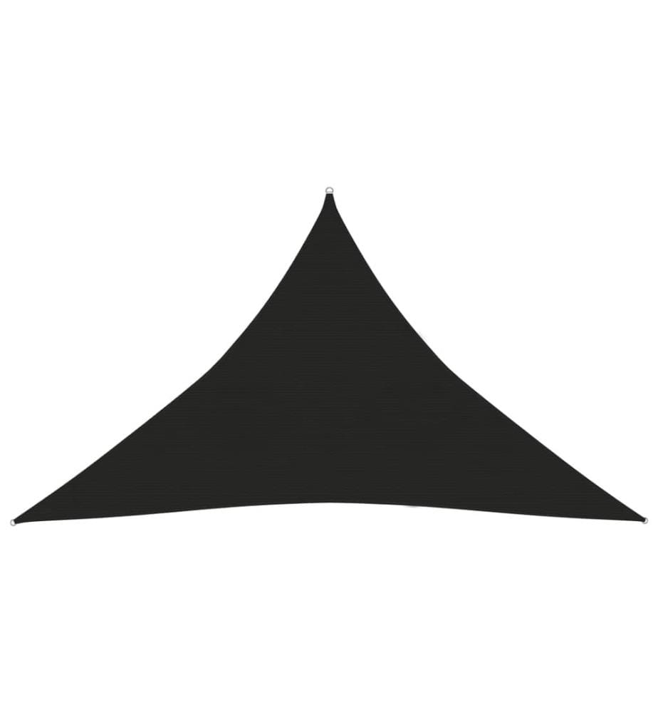 Sonnensegel 160 g/m² Schwarz 3x3x4,2 m HDPE