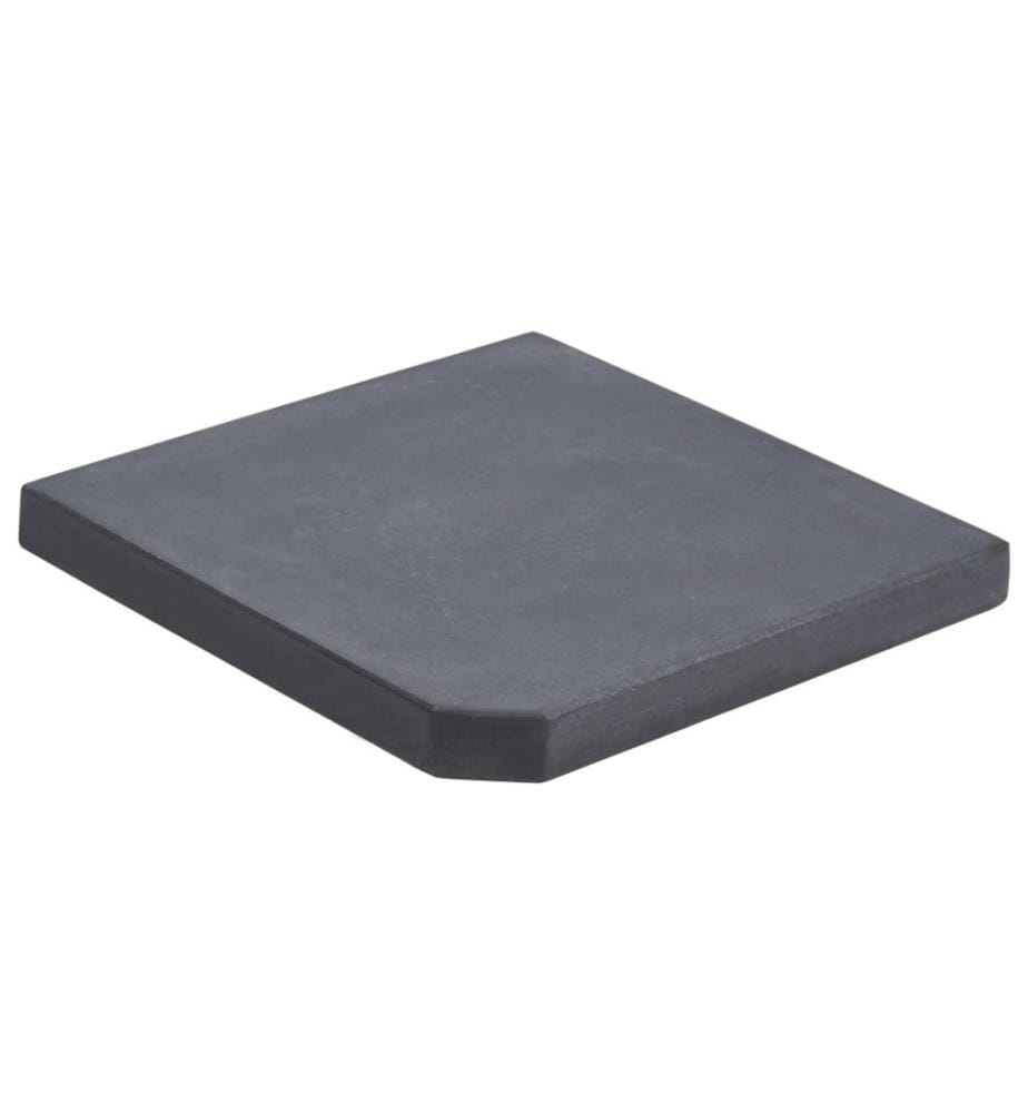 Sonnenschirm-Gewichtsplatte Schwarz Granit Quadratisch 25 kg