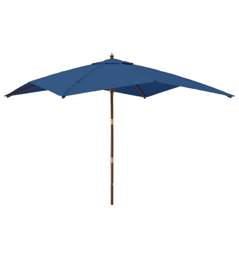 Sonnenschirm mit Holzmast Azurblau 300x300x273 cm