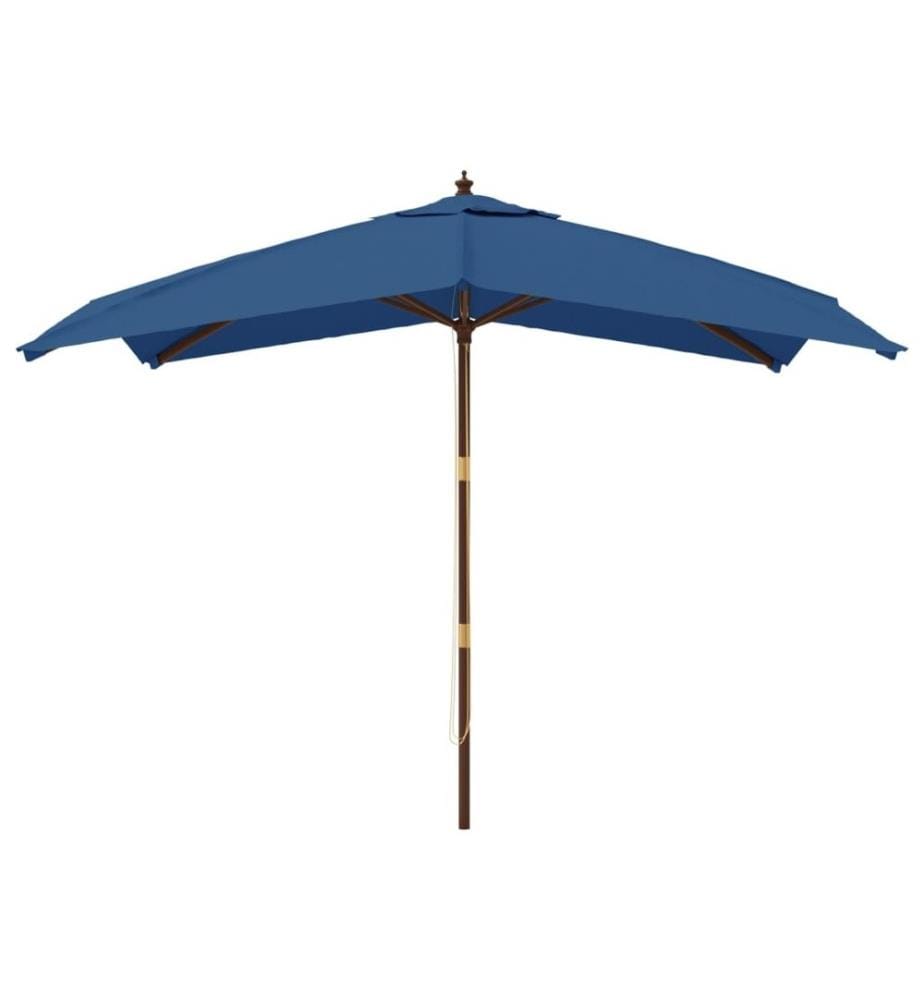 Sonnenschirm mit Holzmast Azurblau 300x300x273 cm