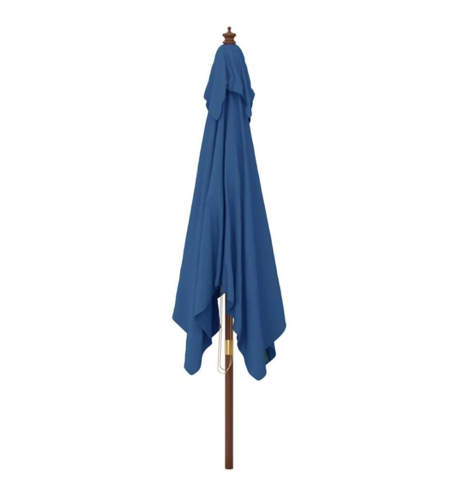Sonnenschirm mit Holzmast Azurblau 300x300x273 cm