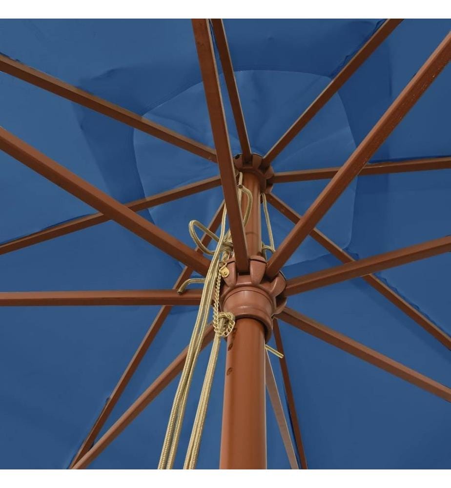Sonnenschirm mit Holzmast Azurblau 300x300x273 cm