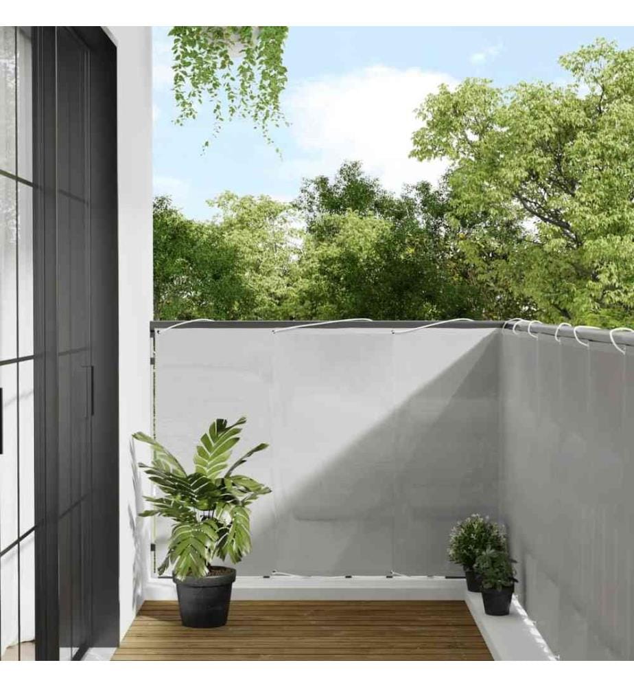 Écran de balcon gris clair 120x700 cm 100% polyester oxford