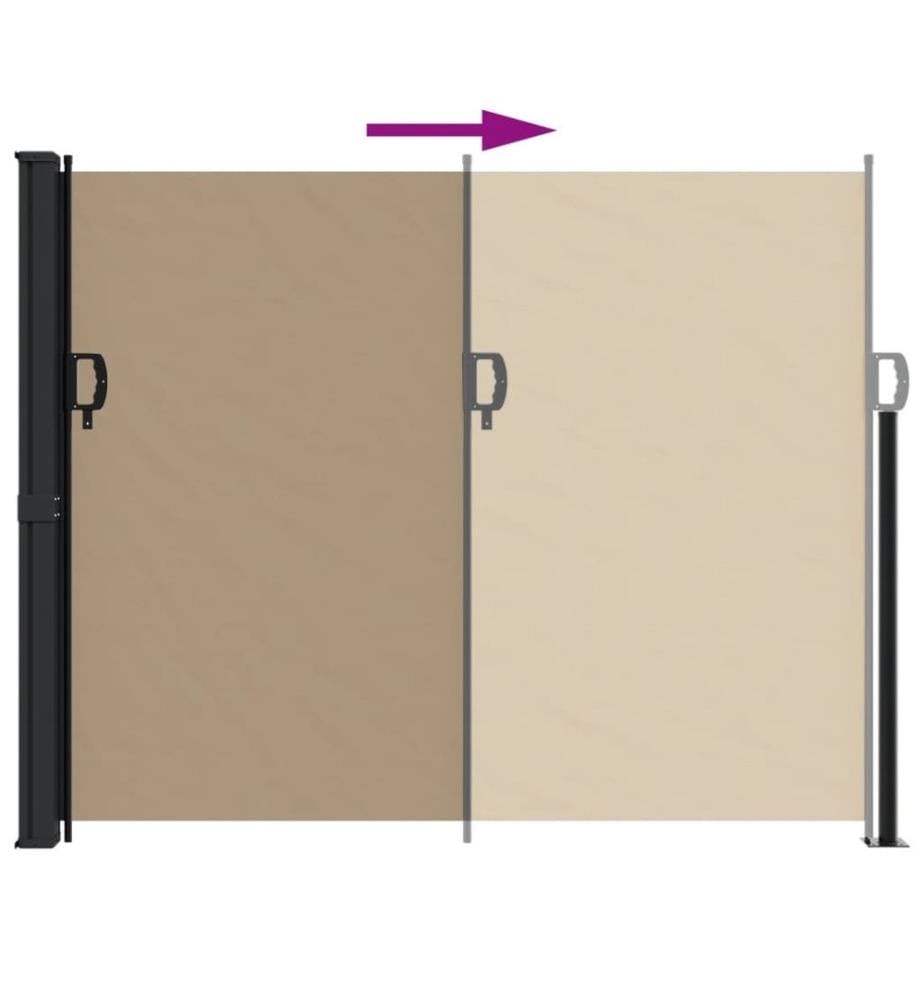 Seitenmarkise Ausziehbar Taupe 160x500 cm