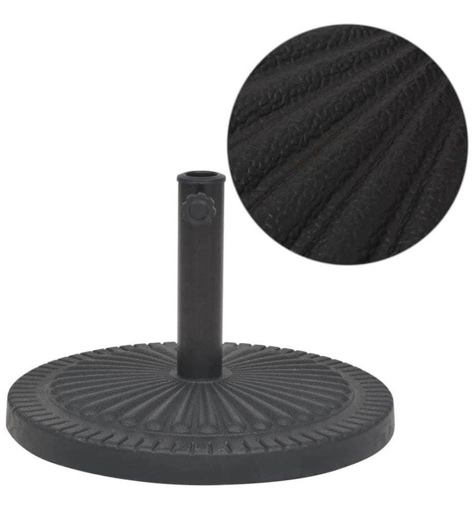Socle de parasol Résine Rond Noir 29 kg