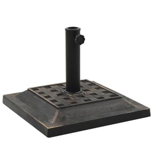 Sonnenschirmfuss Quadratisch 12 kg Bronzefarben Polyharz