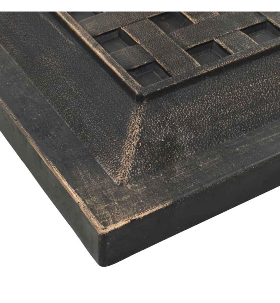 Sonnenschirmfuss Quadratisch 12 kg Bronzefarben Polyharz