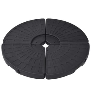 Sonnenschirmständer Fächerförmig 4 Stk. Schwarz