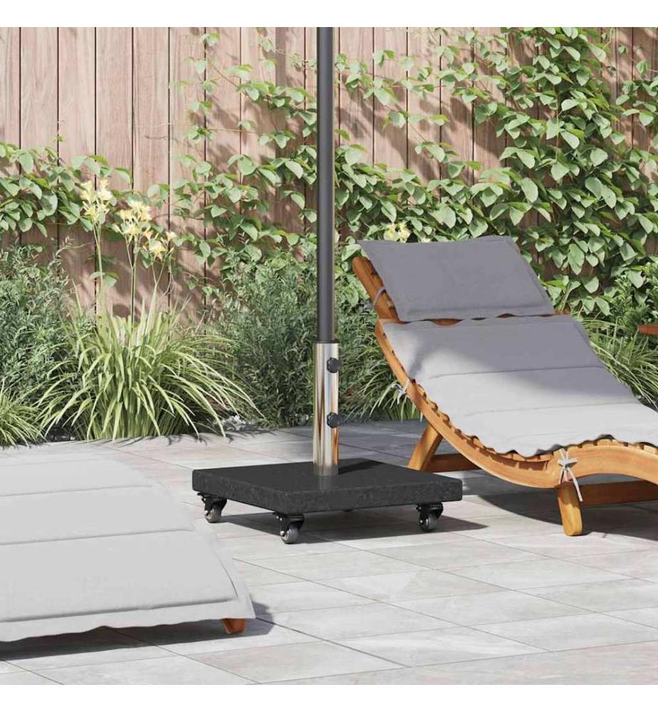 Sonnenschirmständer 30kg Schwarz Granit Quadratisch