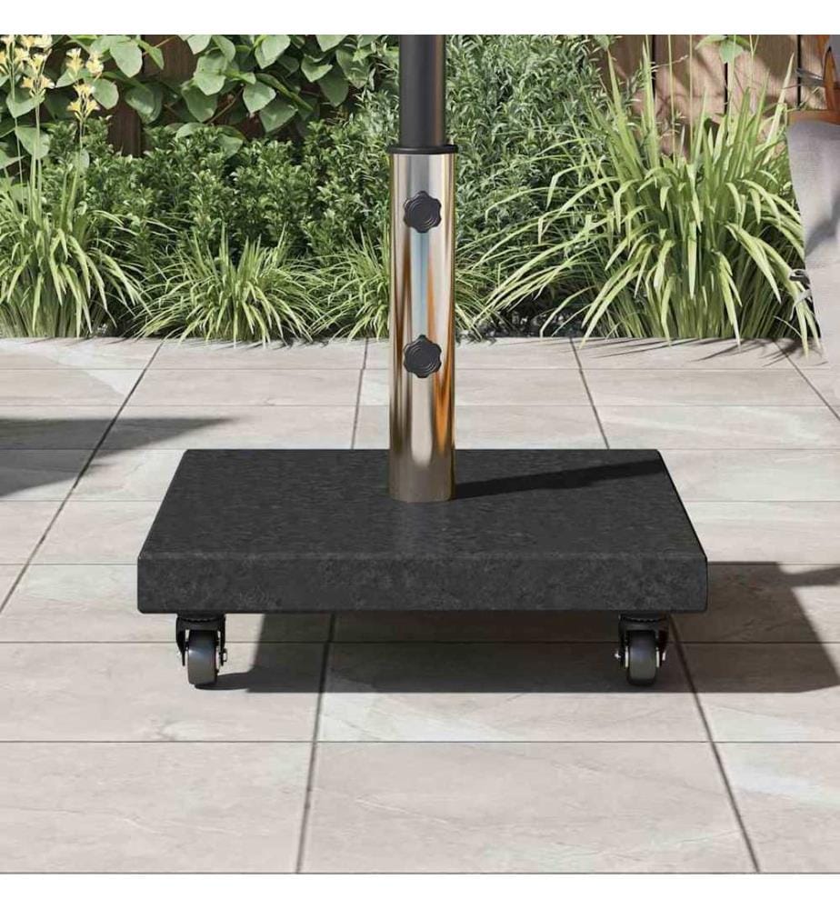 Sonnenschirmständer 30kg Schwarz Granit Quadratisch