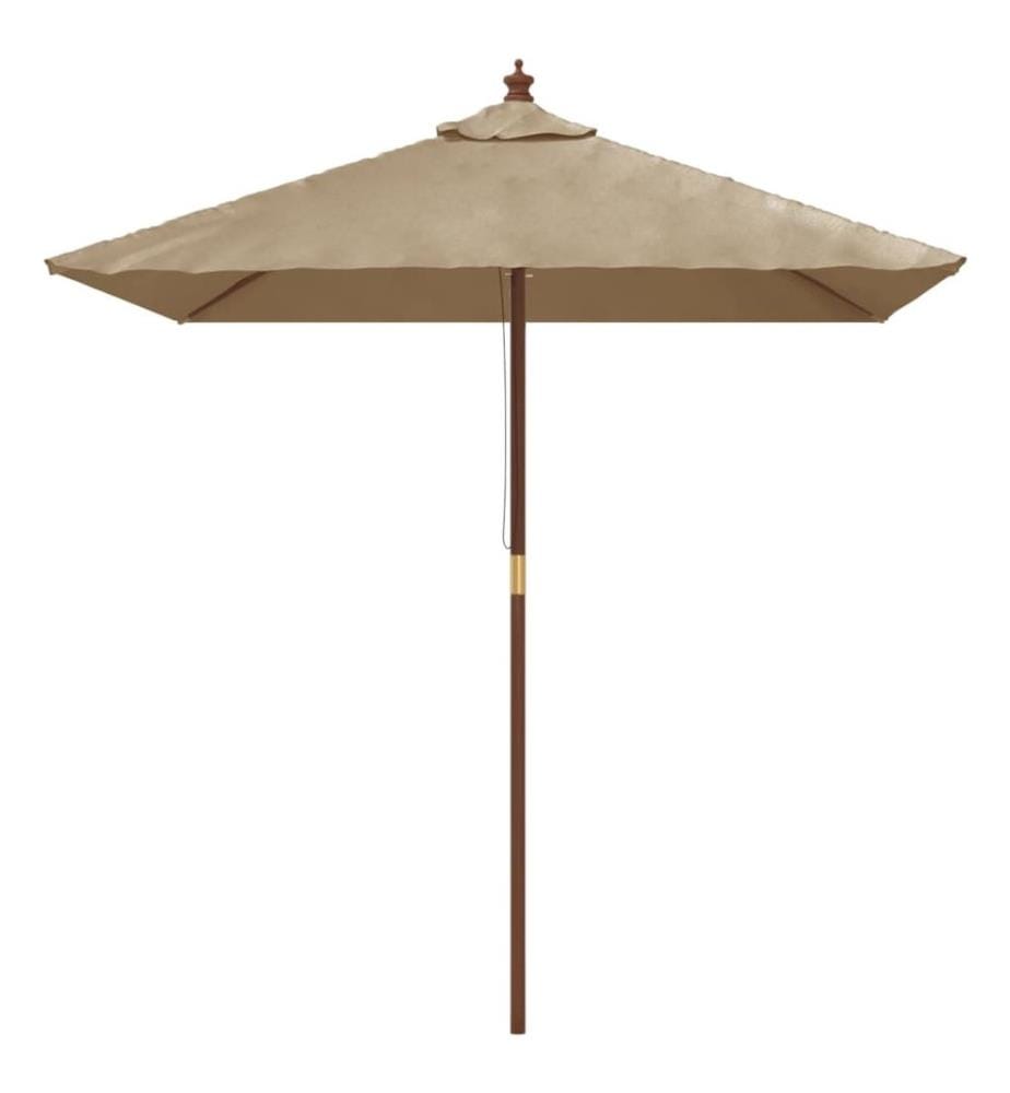 Sonnenschirm mit Holzmast Taupe 198x198x231 cm