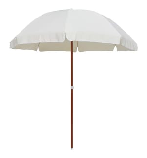 Sonnenschirm mit Stahl-Mast 240 cm Sandweiss
