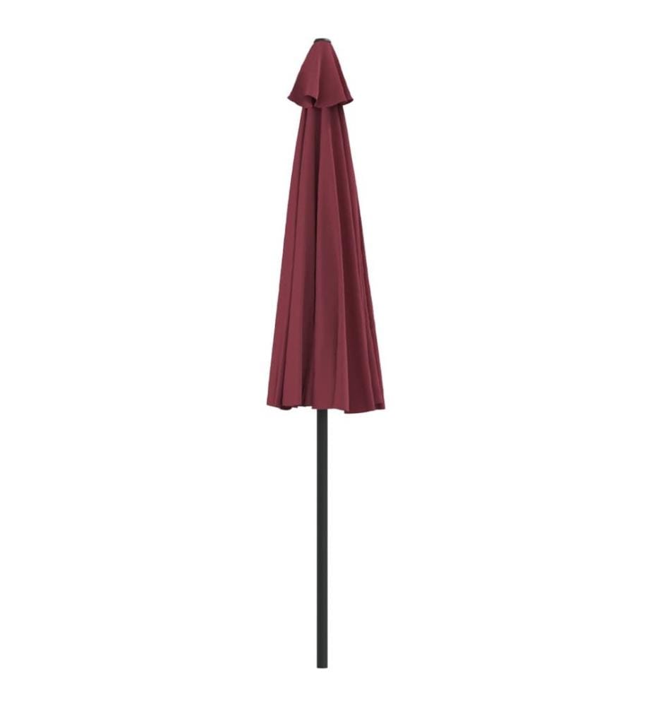 Balkon-Sonnenschirm Alu-Mast Bordeauxrot 270x144x222cm Halbrund