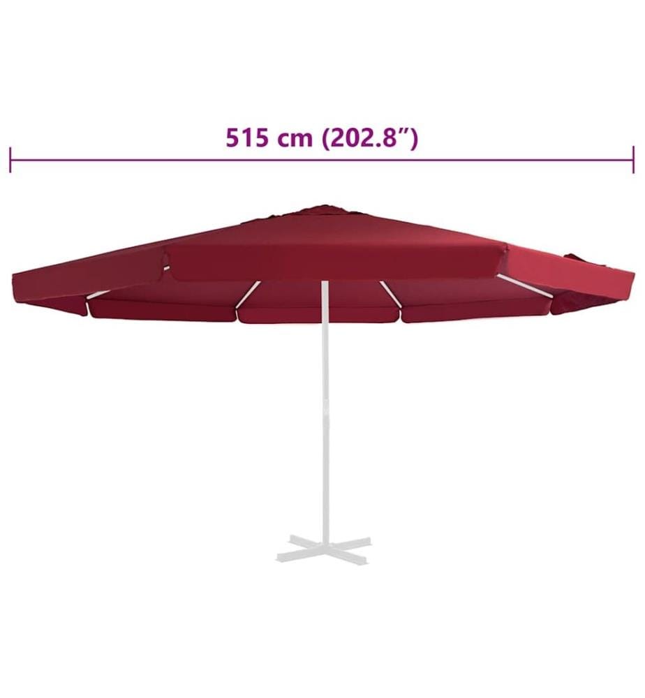 Ersatzbezug für Sonnenschirm Bordeauxrot 515 cm