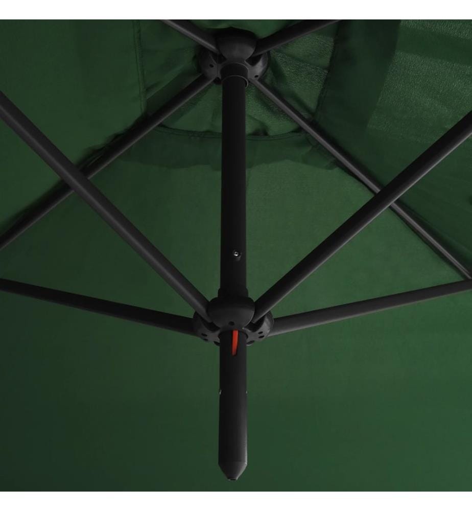 Doppel-Sonnenschirm mit Stahl-Mast 600x300 cm Grün