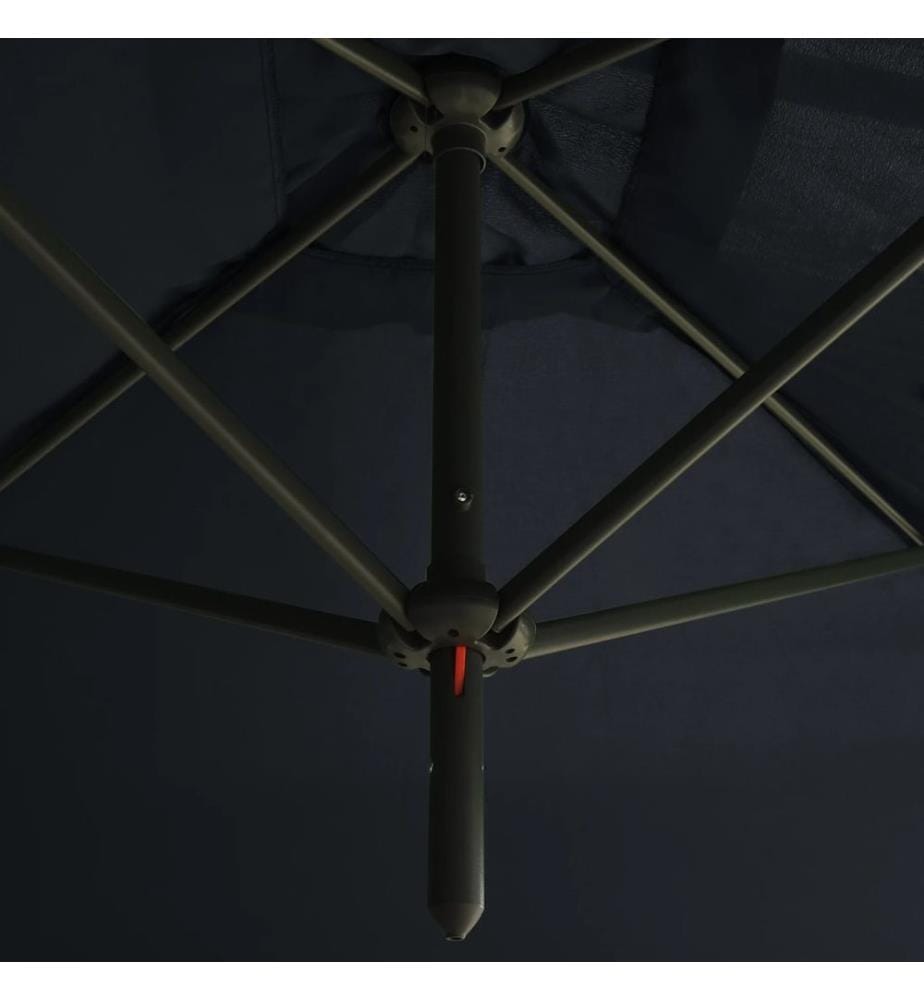 Doppel-Sonnenschirm mit Stahl-Mast 600x300 cm Anthrazit