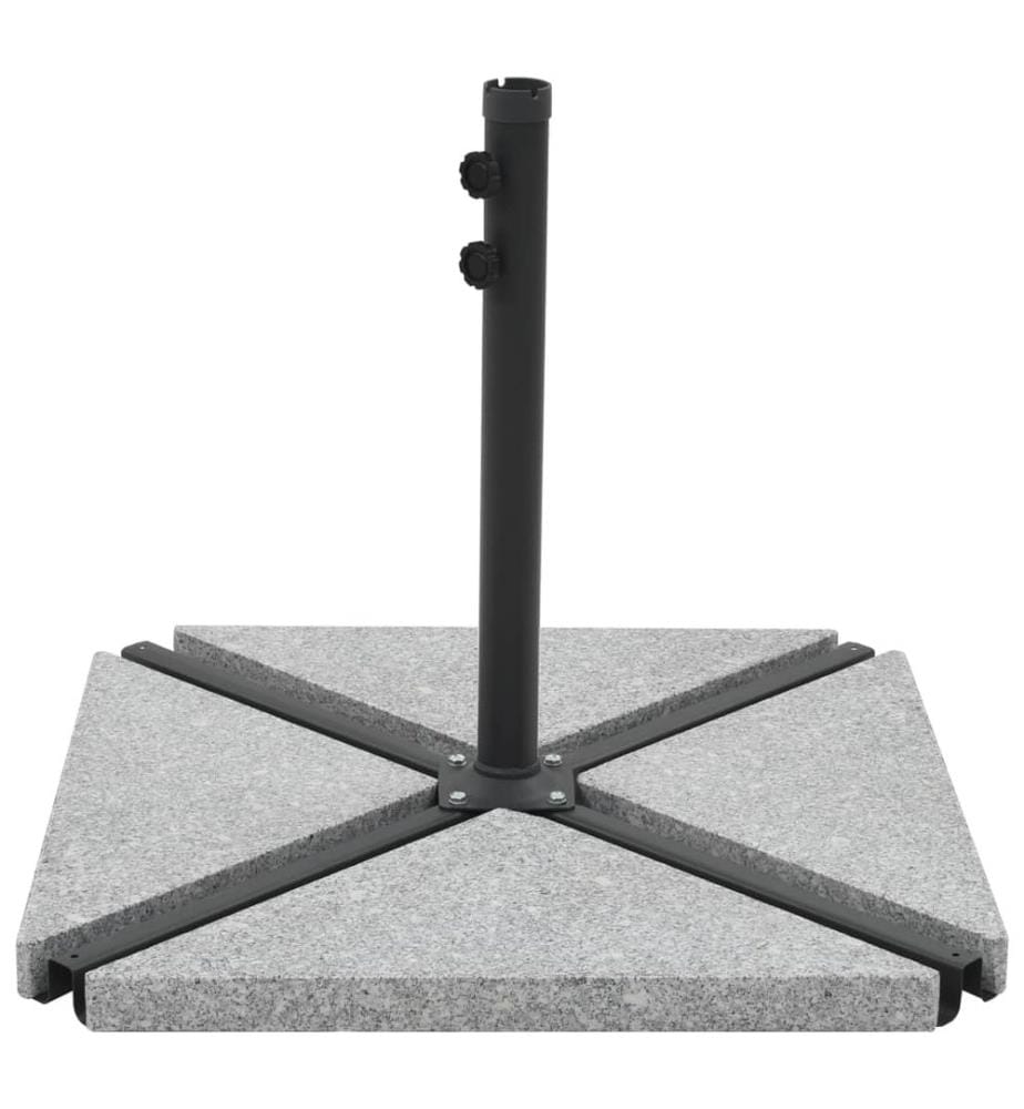 Plaques de poids de parasol 4 pcs Triangulaire Granit Gris 60kg
