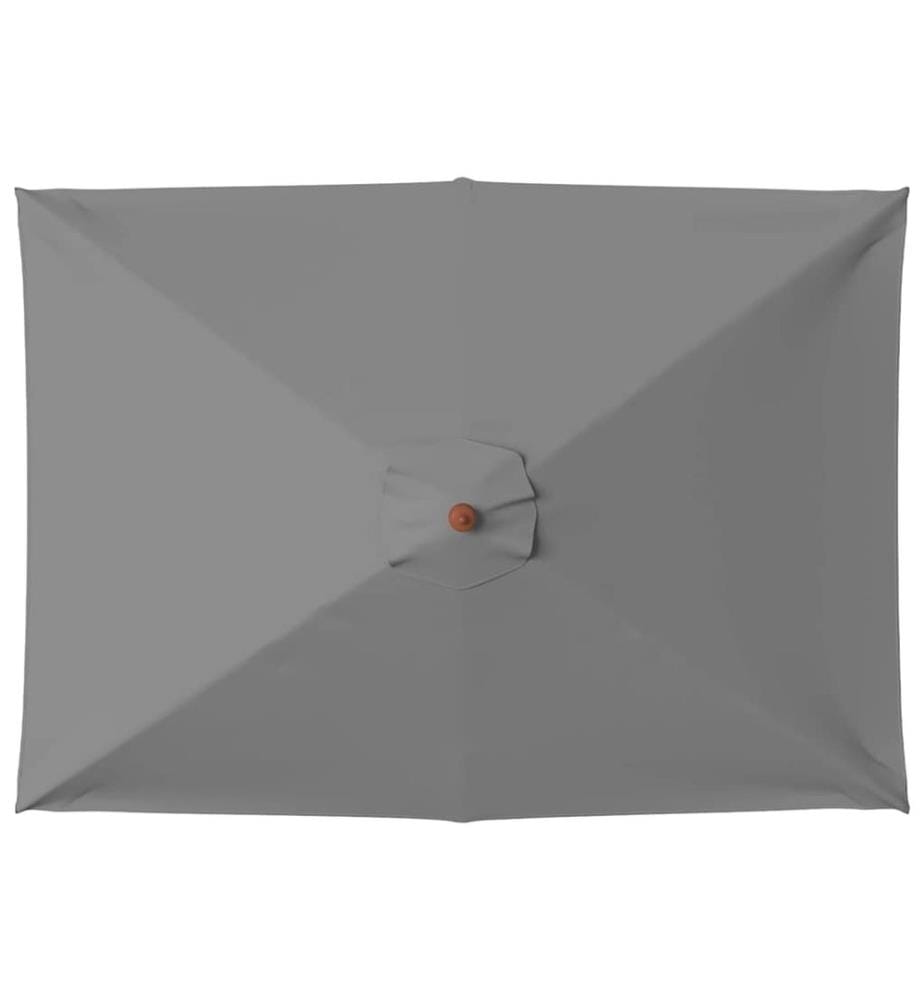 Parasol d'extérieur avec mât en bois 150x200 cm anthracite