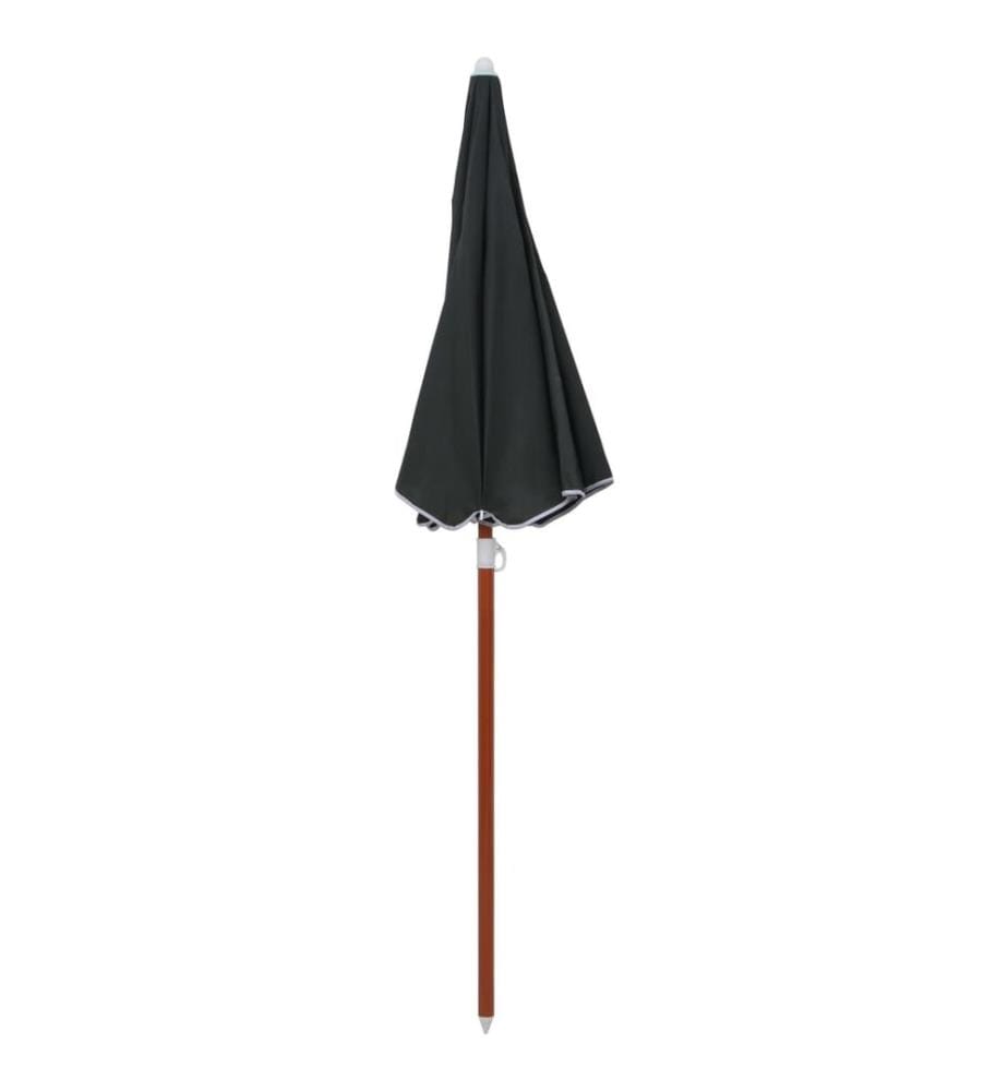 Parasol de jardin avec mât en acier 180 cm anthracite