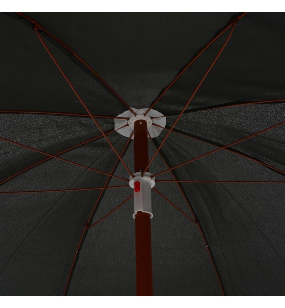 Parasol de jardin avec mât en acier 180 cm anthracite